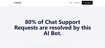 adaptify.ai | 80% of Chat Support Requests are resolved by this AI Bot.