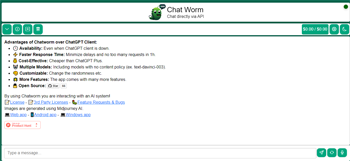 chatworm.com | Chat directly via API