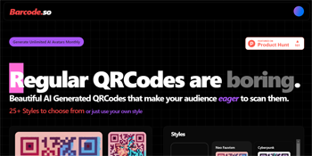 barcode.so | Beautiful AI QRCodes that make your audience would love