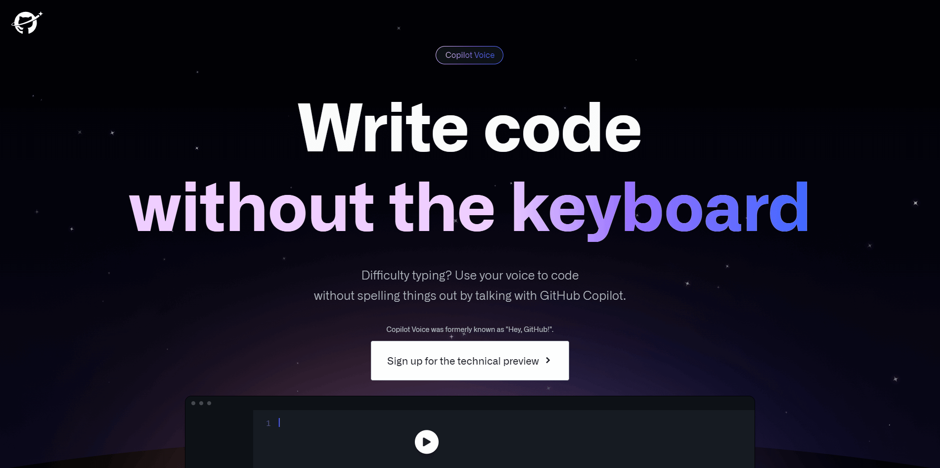 githubnext.com | Write code without the keyboard