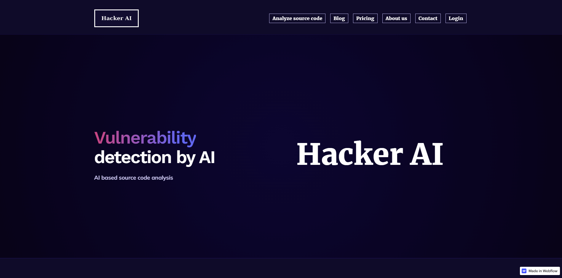 hacker-ai.ai | Vulnerability detection by AI
