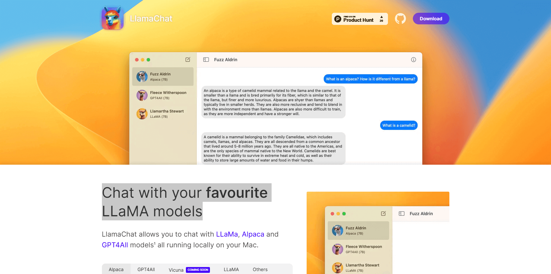 llamachat.app | Chat with your favourite LLaMA models