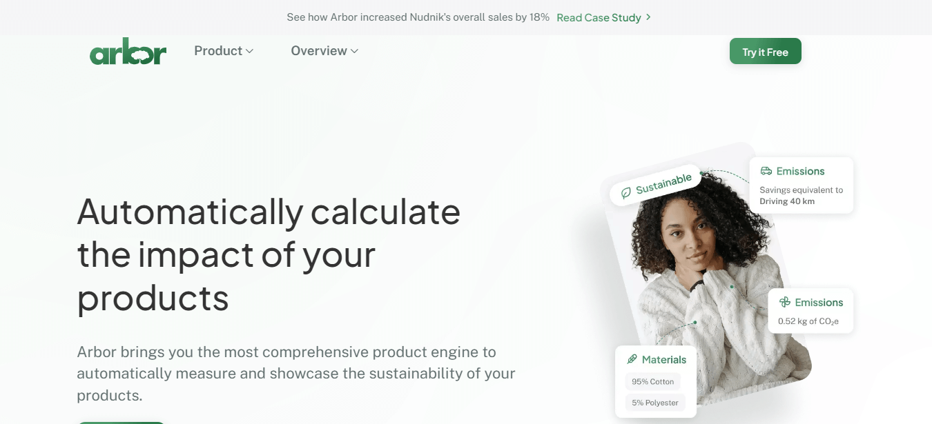 arbor.eco | Automatically calculate the impact of your products