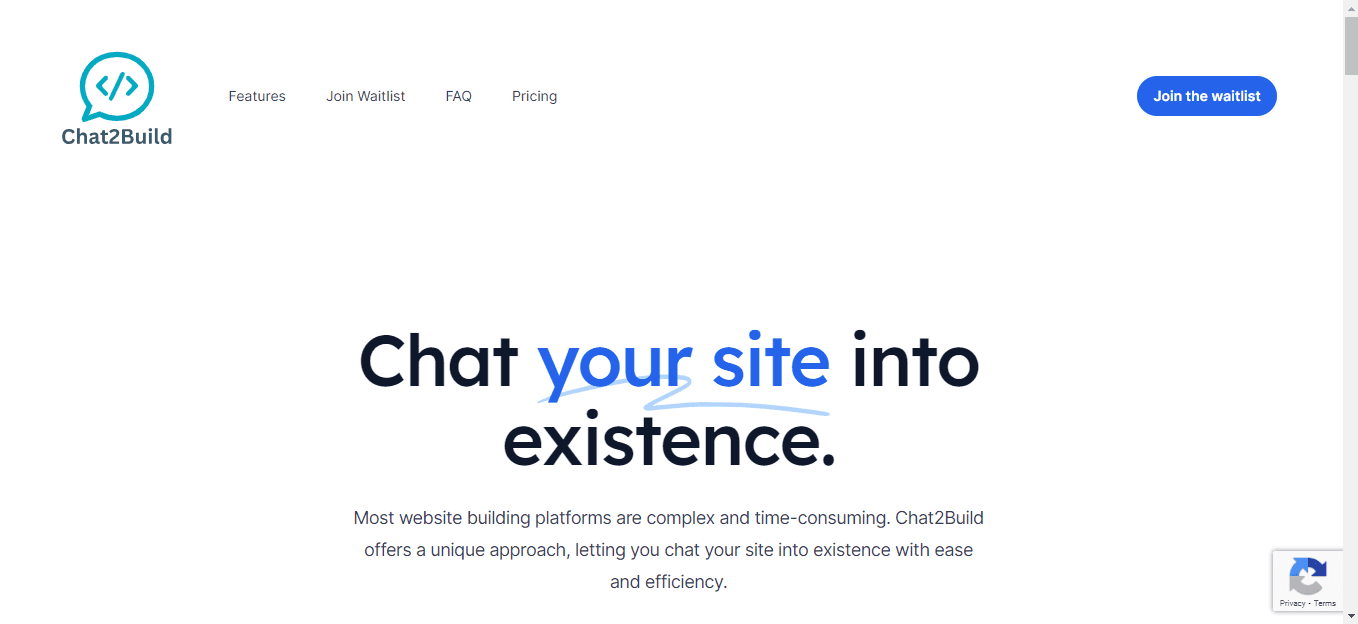 chat2build.com | Chat2Build offers a unique approach, letting you chat your site into existence with ease and efficiency.