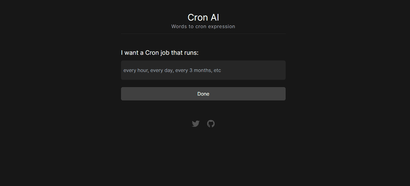 cron-ai.vercel.app | Words to cron expression