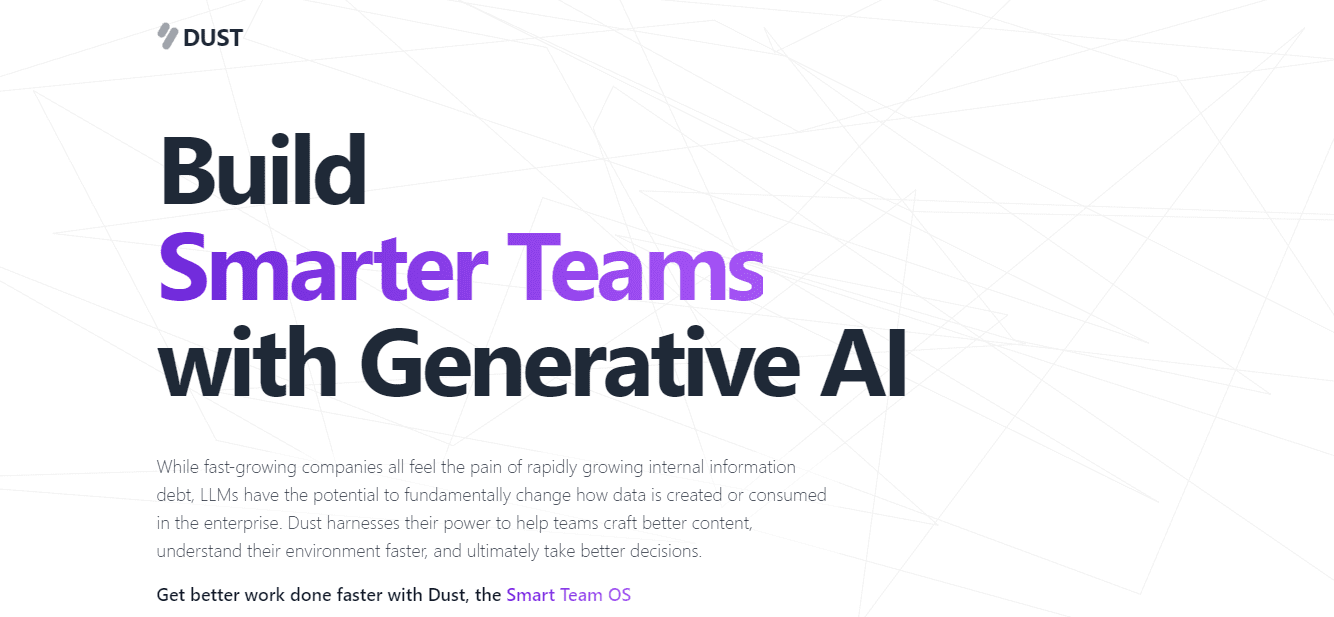 dust.tt | Build Smarter Teams with Generative AI