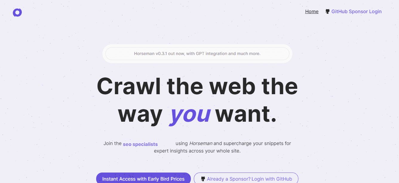 gethorseman.app | Crawl the web the way you want.