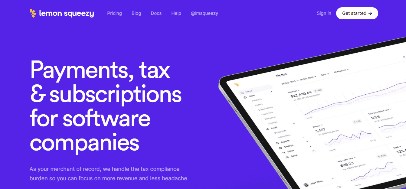 lemonsqueezy.com | Payments, tax & subscriptions for software companies
