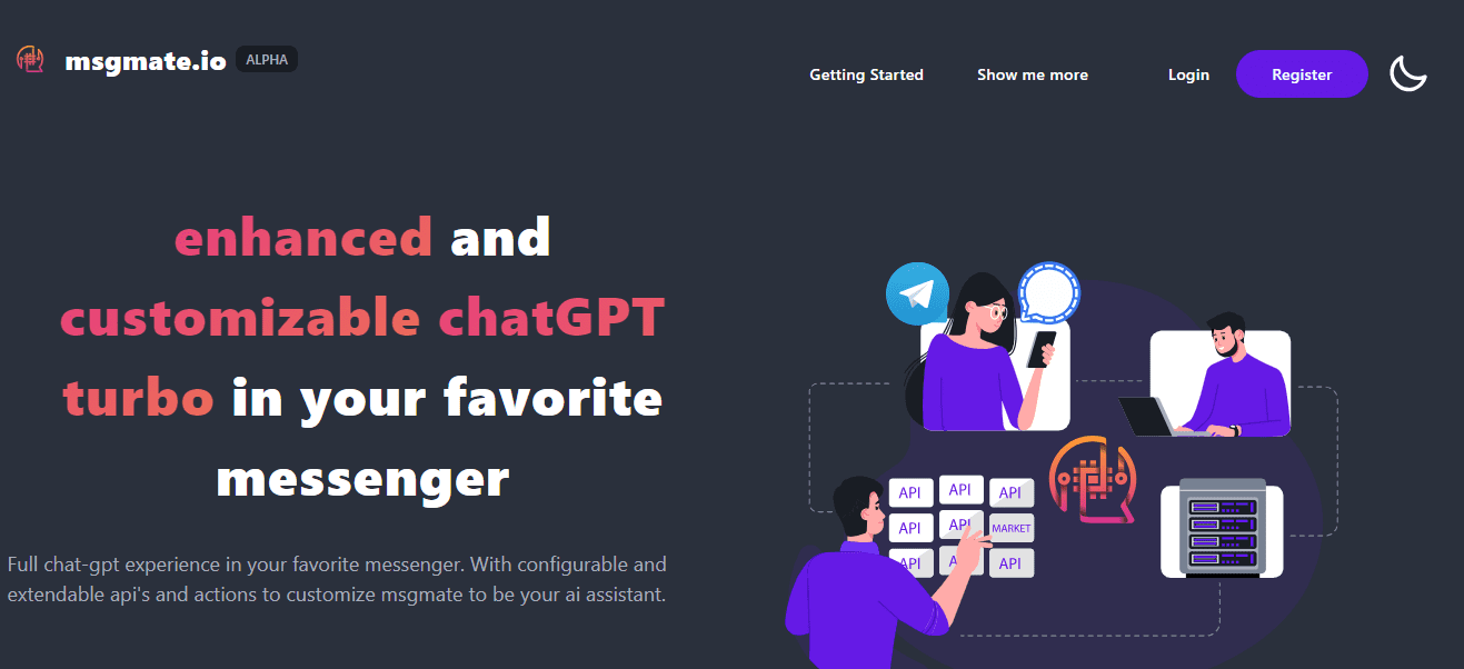 msgmate.io | Full chat-gpt experience in your favorite messenger.