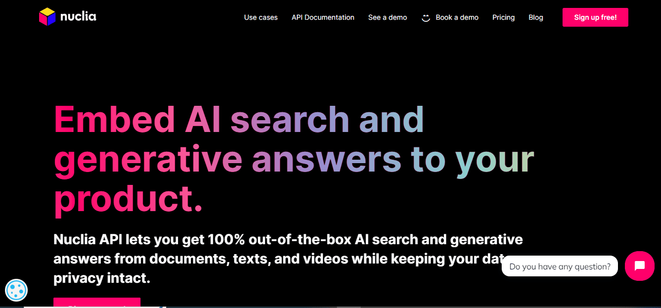 nuclia.com | Embed AI search and generative answers to your product