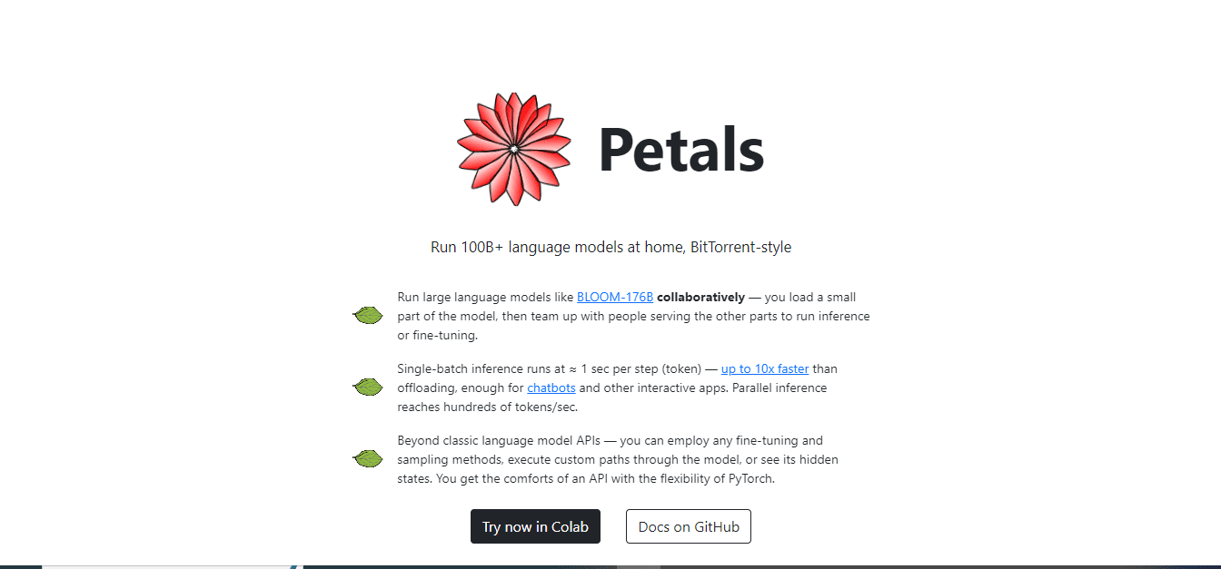 petals.ml | Run 100B+ language models at home, BitTorrent style