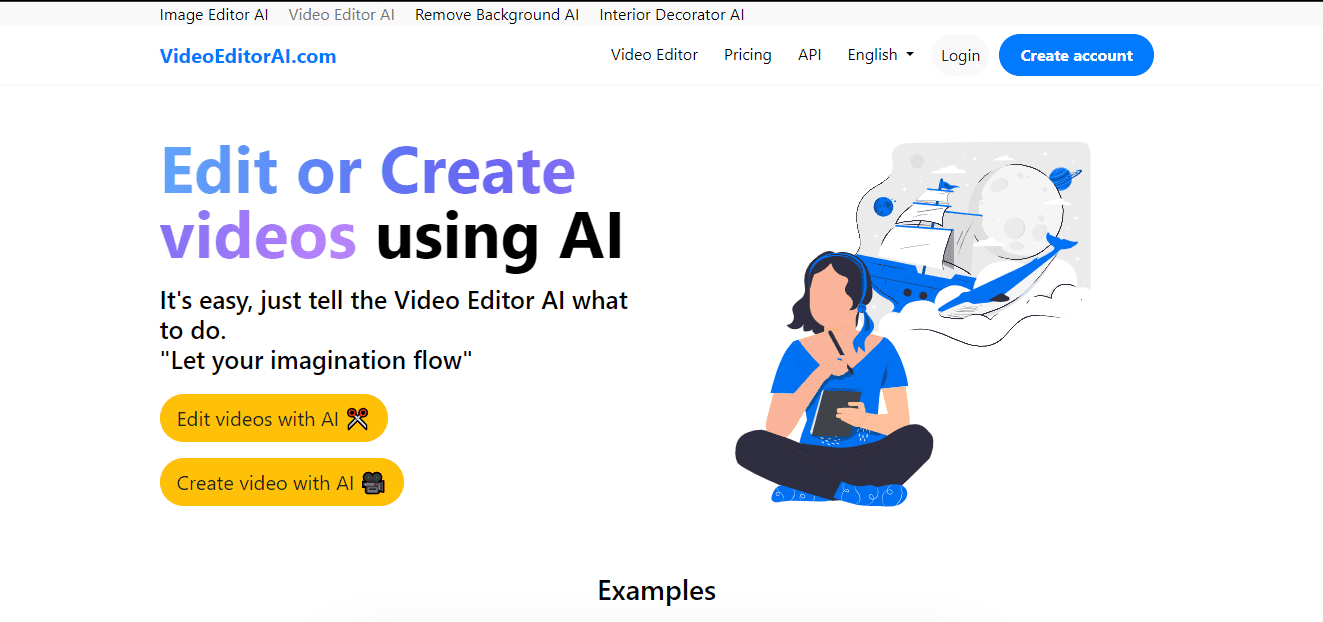 videoeditorai.com | Let your imagination flow