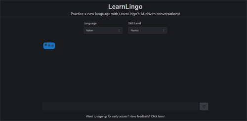 demo.learnlingo.dev | Practice a new language with LearnLingos AI-driven conversations!