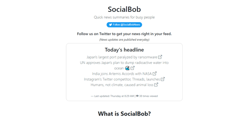 socialbob.news | Quick news summaries for busy people