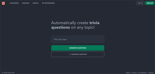 trivai.app | Automatically create trivia questions on any topic!
