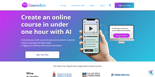 www.coursebox.ai | Create an online course in under one hour with AI