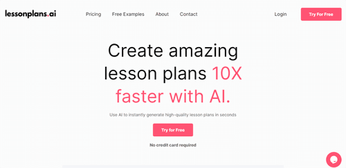 www.lessonplans.ai | Create amazing lesson plans 10X faster with AI.