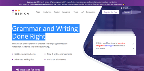 www.trinka.ai | Grammar and Writing Done Right