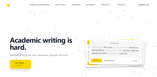 www.writefull.com | Writefulls AI helps you write, paraphrase, copyedit, and more.