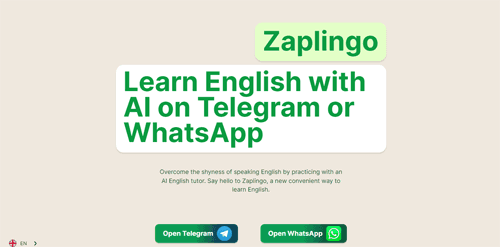 zaplingo.com | Learn English with AI on Telegram or WhatsApp