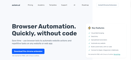 axiom.ai | Browser Automation. Quickly, without code