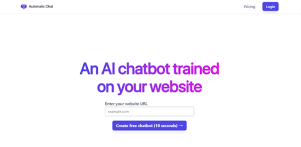 automatic.chat | An AI chatbot trained on your website
