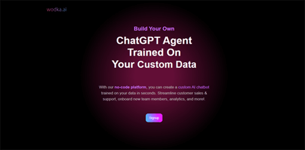 wodka.ai | Build Your Own ChatGPT Agent Trained On Your Custom Data