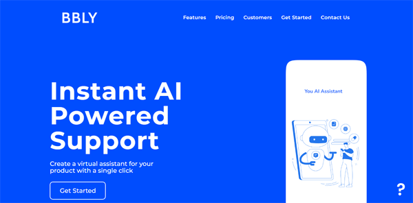 www.getbubblyai.com | Instant AI Powered Support