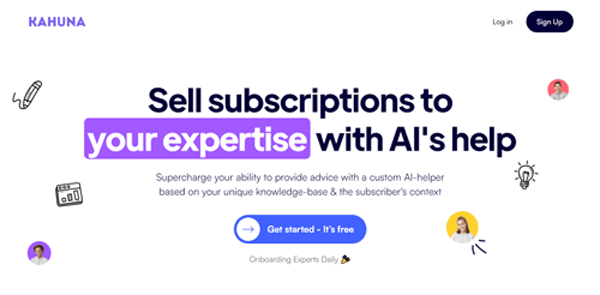 www.joinkahuna.com | Sell subscriptions to your expertise with AIs help