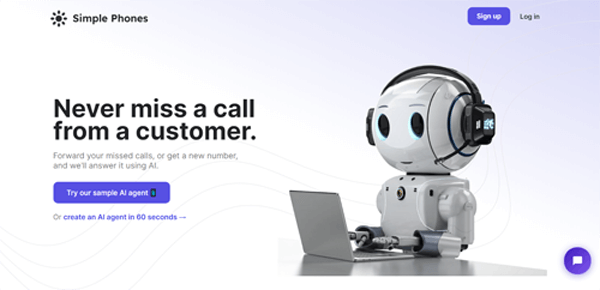 www.simplephones.ai | Never miss a call from a customer.